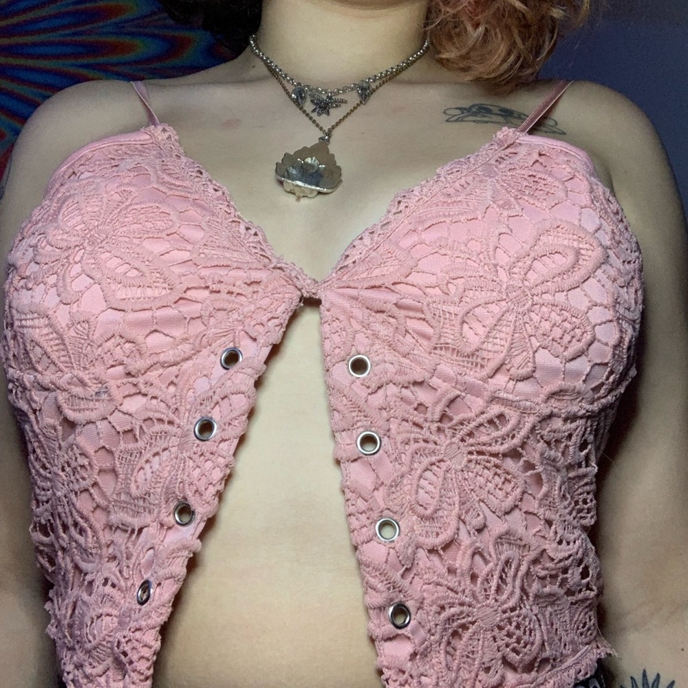 pink flower top